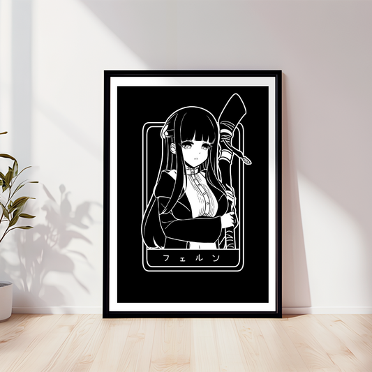 Fern Art Print, Sōsō no Frieren Poster, Frieren: Beyond Journey's End Merch, Gift For Anime Fan, Frireren Merch, Anime Poster, Fern Fan