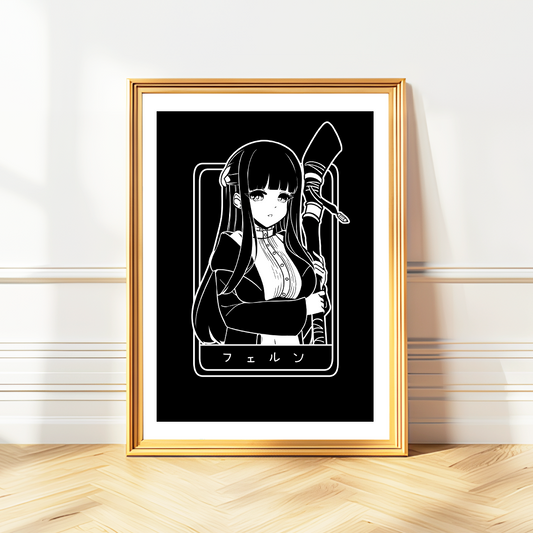 Fern Art Print, Sōsō no Frieren Poster, Frieren: Beyond Journey's End Merch, Gift For Anime Fan, Frireren Merch, Anime Poster, Fern Fan