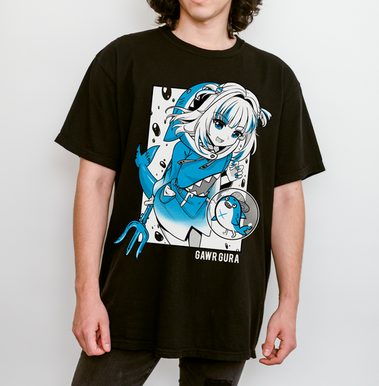 Gawr Gura T-Shirt Vtuber Shirt Hololive Tee Gift for Vtuber Fan Anime Waifu Shirt Cool Vtuber Tee Waifu T-Shirt Gawr Gura Merch