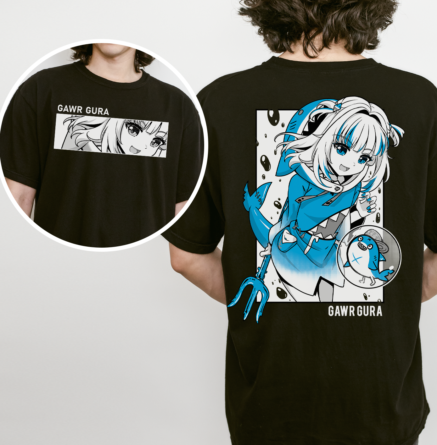 Gawr Gura T-Shirt Vtuber Shirt Hololive Tee Gift for Vtuber Fan Anime Waifu Shirt Cool Vtuber Tee Waifu T-Shirt Gawr Gura Merch