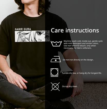 Gawr Gura T-Shirt Vtuber Shirt Hololive Tee Gift for Vtuber Fan Anime Waifu Shirt Cool Vtuber Tee Waifu T-Shirt Gawr Gura Merch