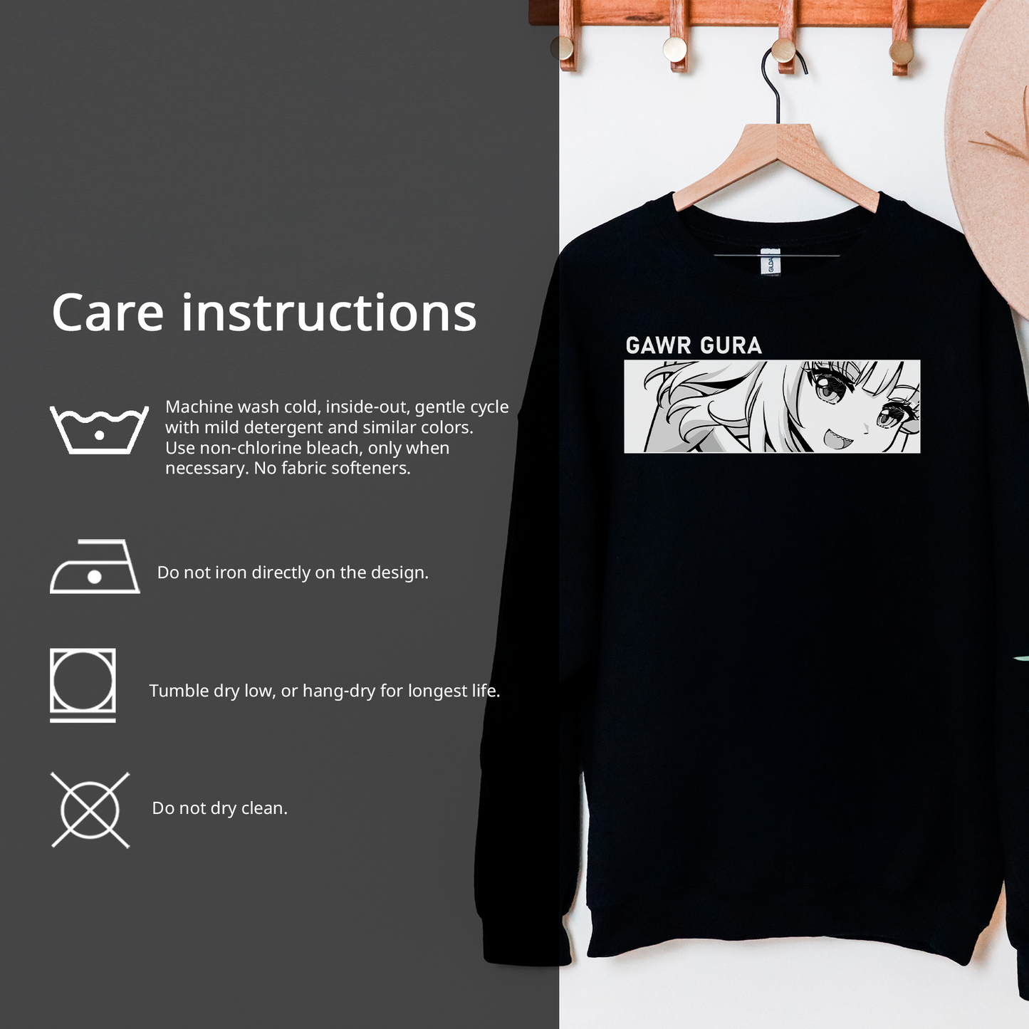 Gawr Gura Sweatshirt Vtuber Crewneck Hololive Shirt Gift for Vtuber Fan Vtuber Waifu Shirt Cool Vtuber Hololive Gawr Gura Sweatshirt Gawr Gura Merch