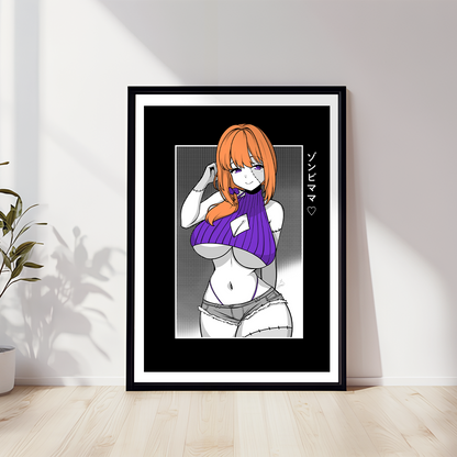Zombie Mom Art Print Zombie MILF Poster Halloween Wall Art Gift for Game Fan Anime Waifu Poster Cool Anime-Inspired Wall Art Waifu Poster Orihime Studio Merch