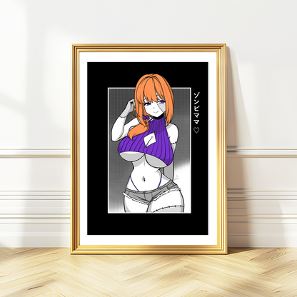 Zombie Mom Art Print Zombie MILF Poster Halloween Wall Art Gift for Game Fan Anime Waifu Poster Cool Anime-Inspired Wall Art Waifu Poster Orihime Studio Merch