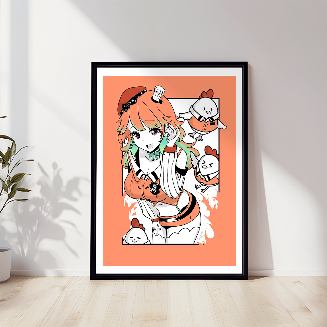 Takanashi Kiara Art Print, Takanashi Kiara Poster, Takanashi Kiara Merch, Gift For Vtuber Fan, Vtuber Merch, Vtuber Poster, Takanashi Kiara Fan, Hololive Poster, KFP