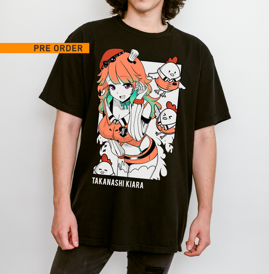 Takanashi Kiara T-Shirt Vtuber Shirt Takanashi Kiara Tee Gift for Vtuber Fan Anime Waifu Shirt Cool Vtuber Tee Waifu T-Shirt Hololive Merch
