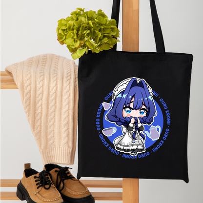 Ouro Kronii Maid Tote Bag Vtuber Tote Bag Ouro Kronii Maid Fan Merch Cotton Canvas Tote Bag Eco Tote Bag Sustainable Bag Kawaii Tote Bag hololive merch