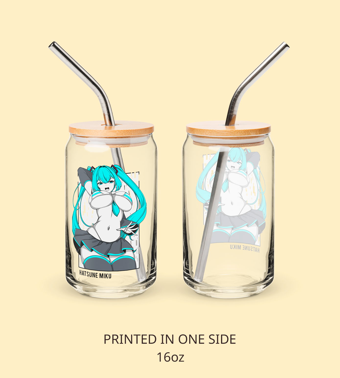 Hatsune Miku Glass Tumbler With Straw And Lid Waifu Cup Beer Can Iced Coffee Glass Hatsune Miku Cup Hatsune Miku Glass Waifu Cup