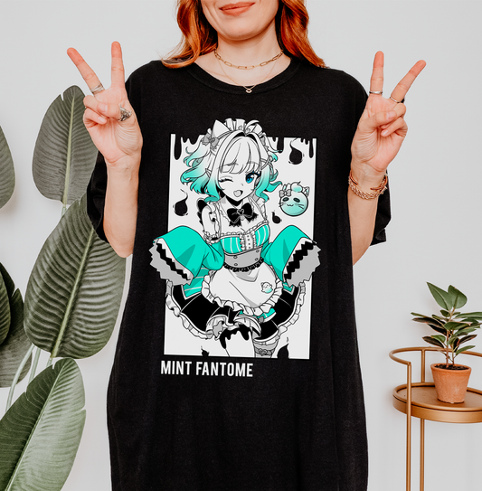 Mint Fantome T-Shirt Vtuber Shirt Mint Fantome Tee Gift for Vtuber Fan Anime Waifu Shirt Cool Vtuber Tee Waifu T-Shirt Maid Mint Merch