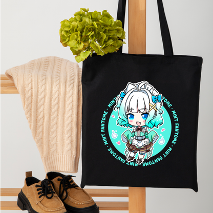 Mint Fantome Tote Bag Vtuber Tote Bag Mint Fantome Fan Merch Cotton Canvas Tote Bag Eco Tote Bag Sustainable Bag Kawaii Tote Bag Maid Mint merch