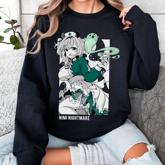 Nimi Nightmare Sweatshirt Vtuber Crewneck Nimi Nightmare Shirt Gift for Vtuber Fan Vtuber Waifu Shirt Cool Vtuber Nimi Nightmare Sweatshirt Nimi Nightmare Merch