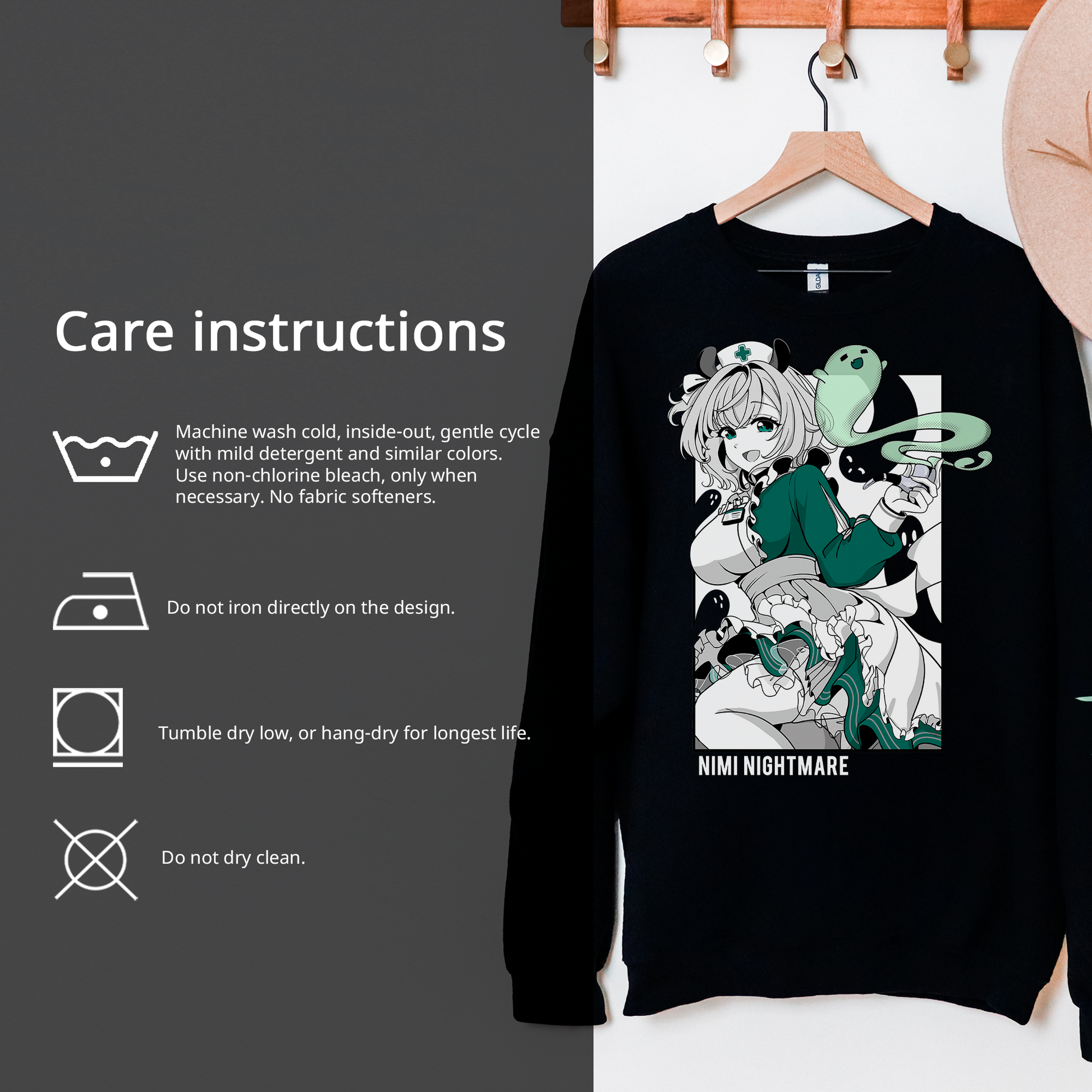 Nimi Nightmare Sweatshirt Vtuber Crewneck Nimi Nightmare Shirt Gift for Vtuber Fan Vtuber Waifu Shirt Cool Vtuber Nimi Nightmare Sweatshirt Nimi Nightmare Merch