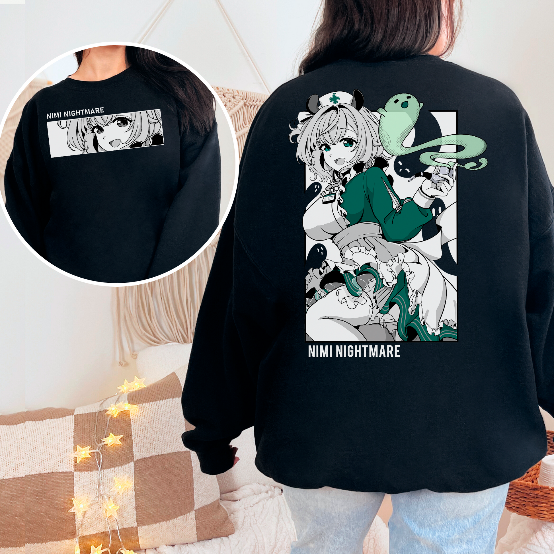 Nimi Nightmare Sweatshirt Vtuber Crewneck Nimi Nightmare Shirt Gift for Vtuber Fan Vtuber Waifu Shirt Cool Vtuber Nimi Nightmare Sweatshirt Nimi Nightmare Merch