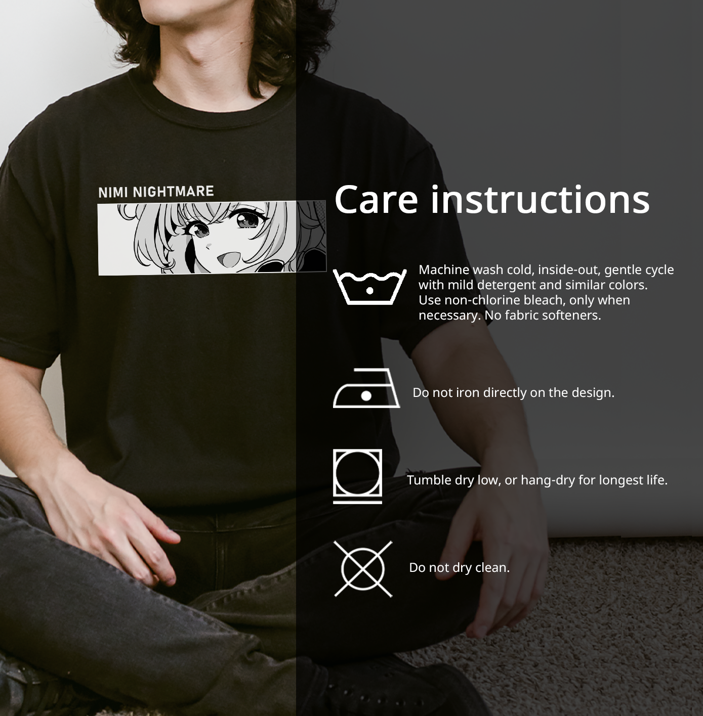 Nimi Nightmare T-Shirt Vtuber Shirt Nimi Nightmare Tee Gift for Vtuber Fan Anime Waifu Shirt Cool Vtuber Tee Waifu T-Shirt Nimi Nightmare Merch