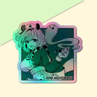 Nimi Nightmare holographic Sticker, Vtuber Stickers, Kiss Cut Stickers 3"x3", Nimi Nightmare Stickers, Stationery Stickers, Nimi Nightmare Merch, Vtuber merch