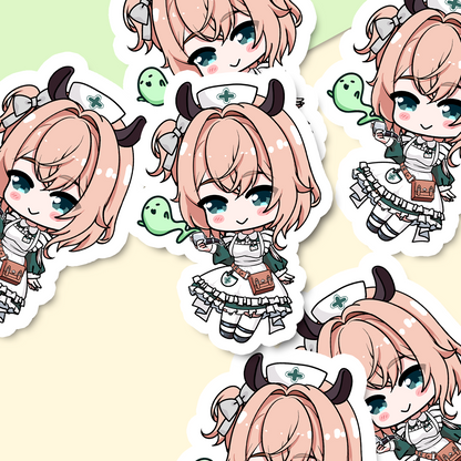 Nimi Nightmare Sticker, Vtuber Stickers, Kiss Cut Stickers 3"x3", Nimi Nightmare Stickers, Stationery Stickers, Nimi Nightmare Merch, Vtuber merch