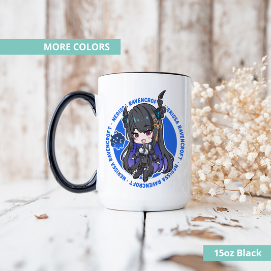 Nerissa Ravencroft Mug, Vtuber Mug, Nerissa Ravencroft Coffee Cup, Nerissa Ravencroft Merch, Customized Coffee Mug, Vtuber Merch, Hololive Fan Merch, Gift For Friend