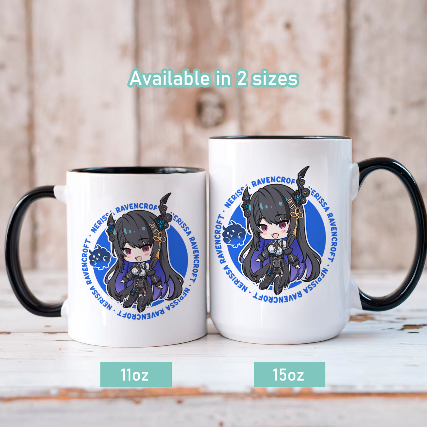 Nerissa Ravencroft Mug, Vtuber Mug, Nerissa Ravencroft Coffee Cup, Nerissa Ravencroft Merch, Customized Coffee Mug, Vtuber Merch, Hololive Fan Merch, Gift For Friend