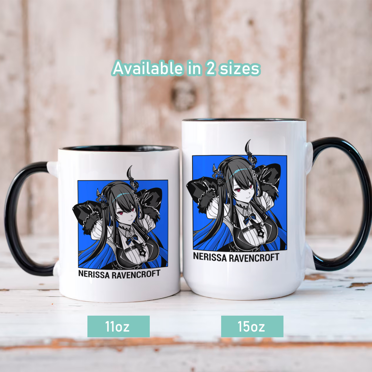 Nerissa Ravencroft Mug, Vtuber Mug, Nerissa Ravencroft Coffee Cup, Nerissa Ravencroft Merch, Customized Coffee Mug, Vtuber Merch, Hololive Fan Merch, Gift For Friend