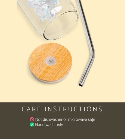Sameko Saba Glass Tumbler With Straw And Lid Vtuber Waifu Cup Beer Can Iced Coffee Glass Sameko Saba Cup Sameko Saba Glass Waifu Cup