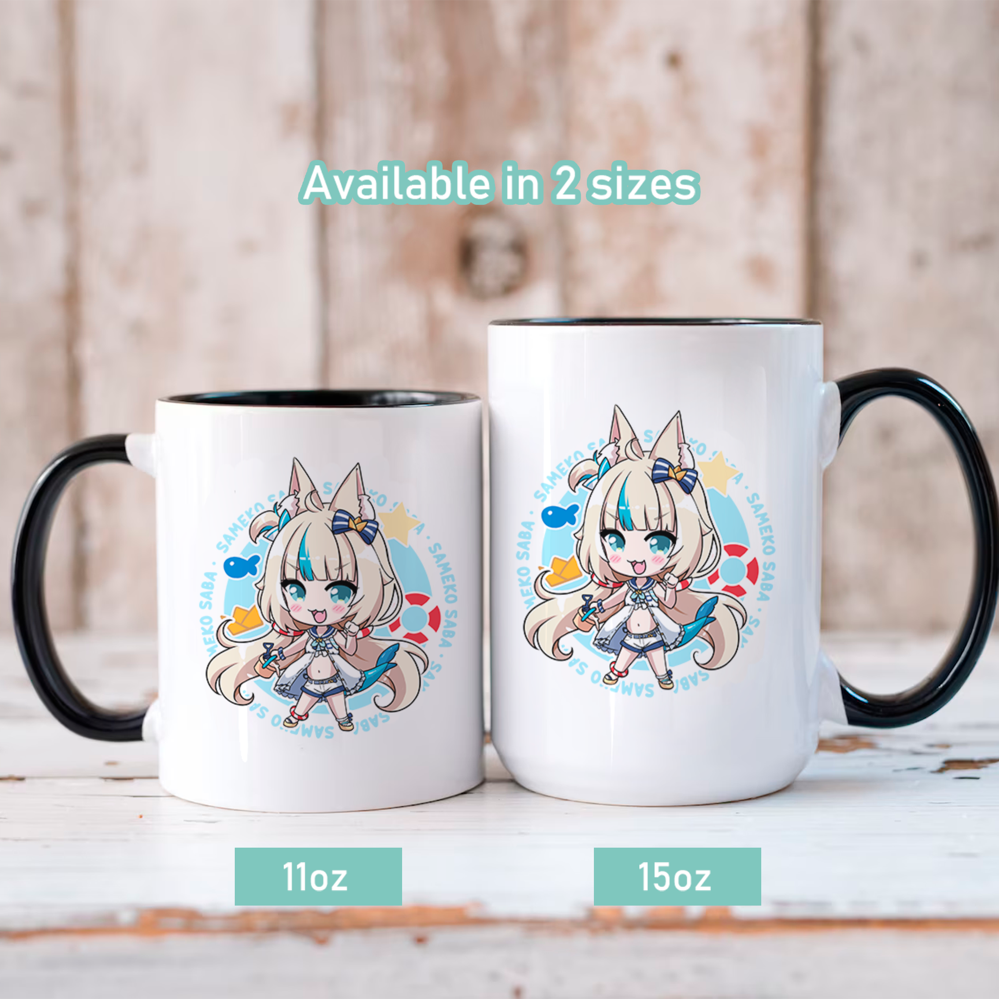 Sameko Saba Mug, Vtuber Mug, Sameko Saba Coffee Cup, Sameko Saba Merch, Customized Coffee Mug, Vtuber Merch, Sameko Saba Fan Merch, Gift For Friend