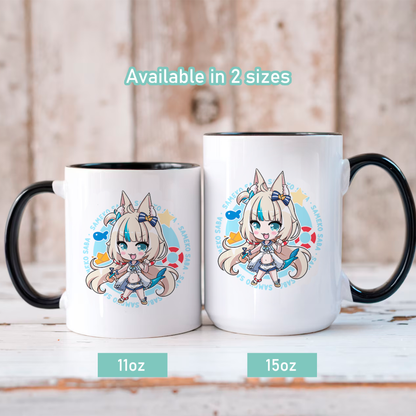 Sameko Saba Mug, Vtuber Mug, Sameko Saba Coffee Cup, Sameko Saba Merch, Customized Coffee Mug, Vtuber Merch, Sameko Saba Fan Merch, Gift For Friend