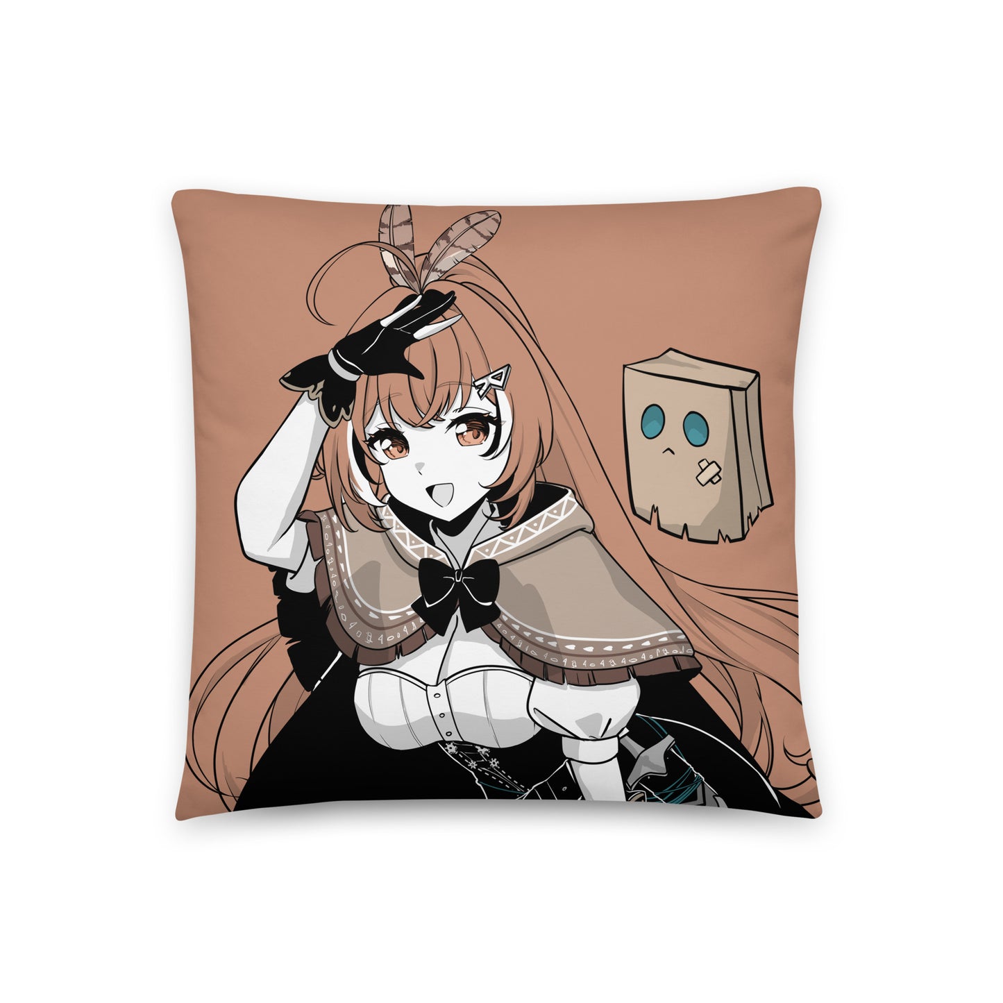 Nanashi Mumei Throw Pillow, Vtuber Throw Pillows, Gift for Vtuber Fan, Nanashi Mumei Throw Pillow, Decorative Pillow, Hololive Merch