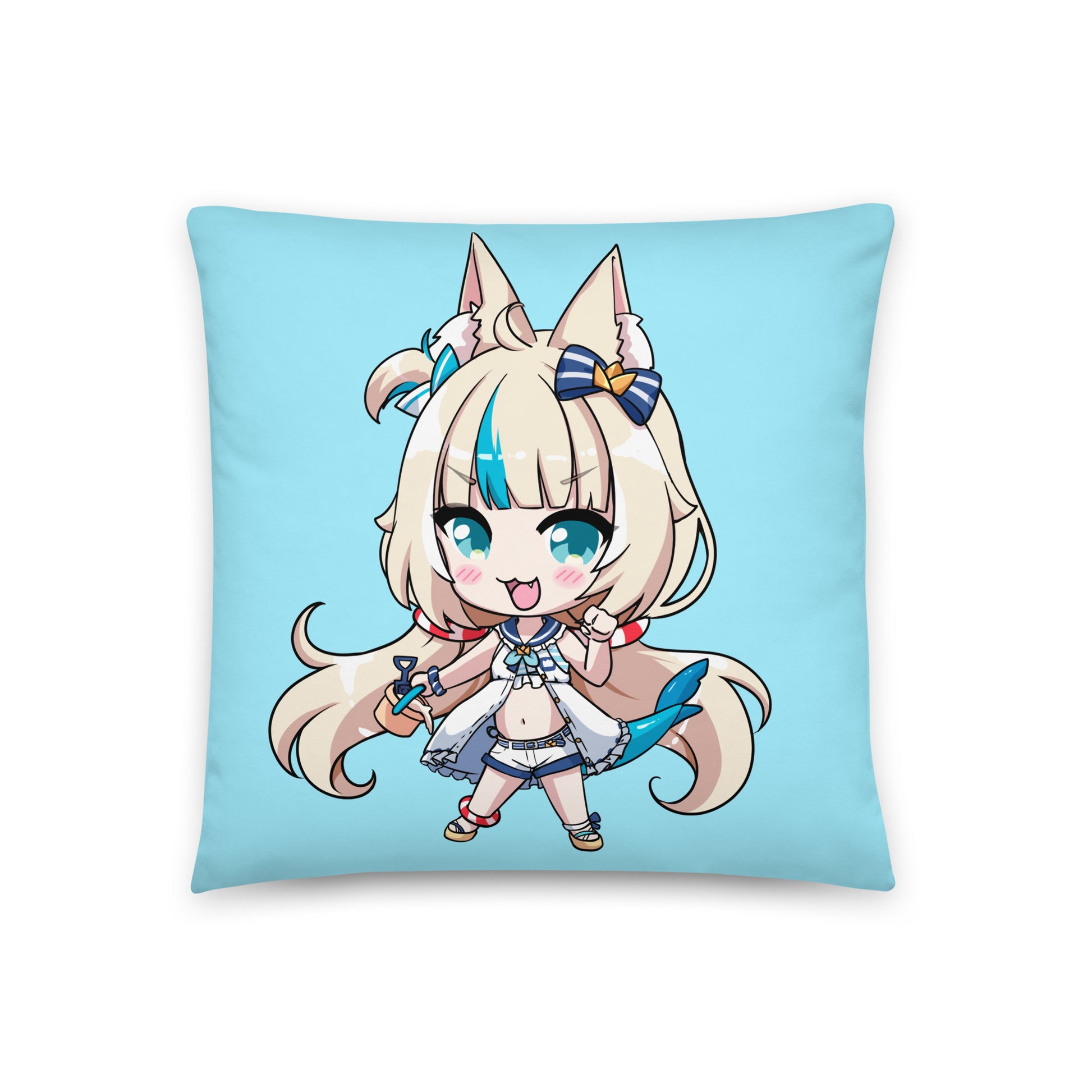 Sameko Saba Throw Pillow, Vtuber Throw Pillows, Gift for Vtuber Fan, Sameko Saba Throw Pillow, Decorative Pillow, Sameko Saba Merch