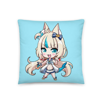Sameko Saba Throw Pillow, Vtuber Throw Pillows, Gift for Vtuber Fan, Sameko Saba Throw Pillow, Decorative Pillow, Sameko Saba Merch