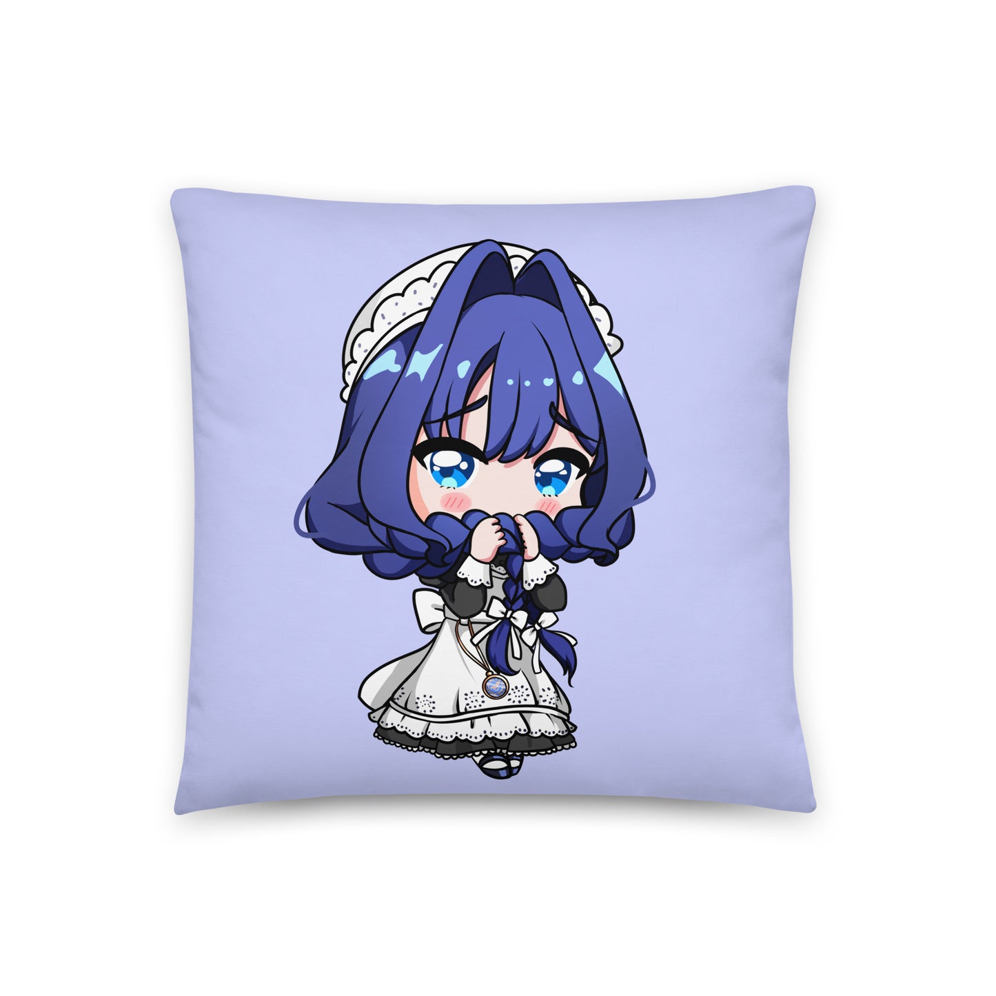 Ouro Kronii Maid Throw Pillow, Vtuber Throw Pillows, Gift for Vtuber Fan, Ouro Kronii Maid Throw Pillow, Decorative Pillow, Hololive Merch