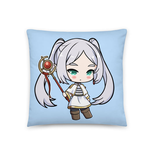 Frieren Throw Pillow, Vtuber Throw Pillows, Gift for Frieren Fan, Anime Throw Pillow, Decorative Pillow, Frieren Merch