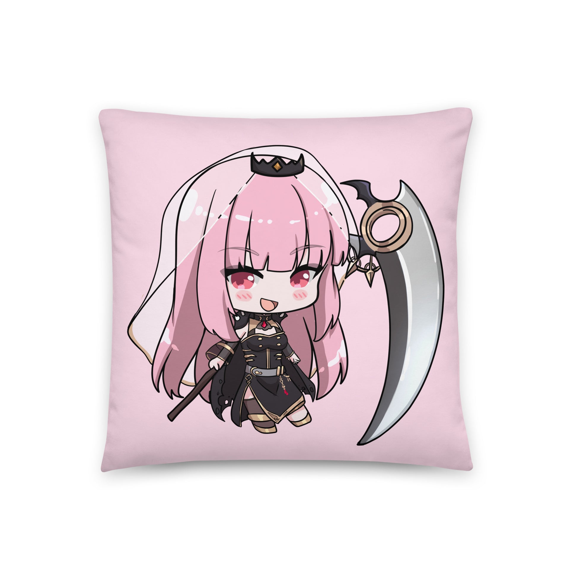 Mori Calliope Throw Pillow, Vtuber Throw Pillows, Gift for Vtuber Fan, Mori Calliope Throw Pillow, Decorative Pillow, Hololive Merch