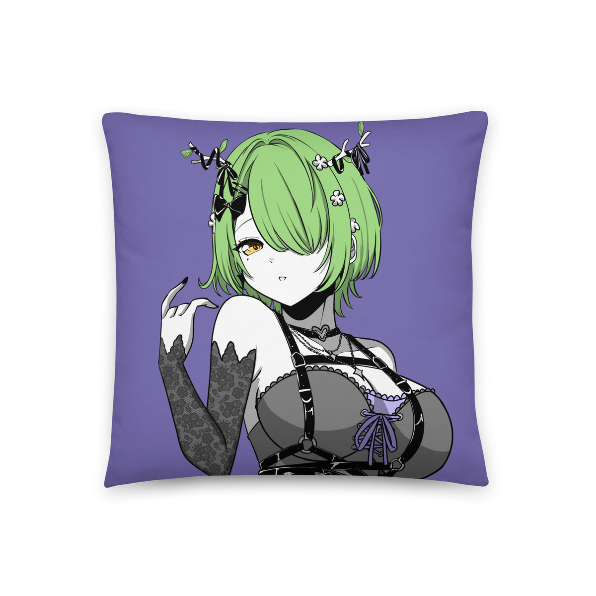 Goth Ceres Fauna Throw Pillow, Vtuber Throw Pillows, Gift for Vtuber Fan, Goth Ceres Fauna Throw Pillow, Decorative Pillow, Hololive Merch