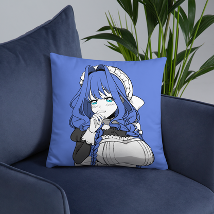Ouro Kronii Maid Throw Pillow, Vtuber Throw Pillows, Gift for Vtuber Fan, Ouro Kronii Maid Throw Pillow, Decorative Pillow, Hololive Merch