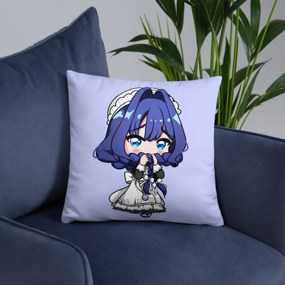 Ouro Kronii Maid Throw Pillow, Vtuber Throw Pillows, Gift for Vtuber Fan, Ouro Kronii Maid Throw Pillow, Decorative Pillow, Hololive Merch