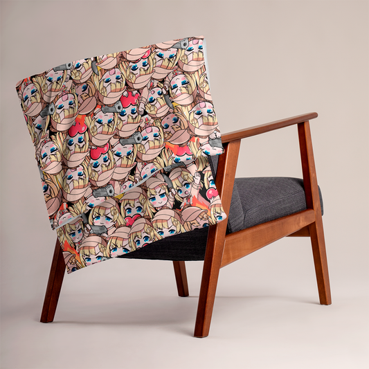 Amelia Watson Plush fleece blanket – soft cozy anime blanket for VTuber fans, Hololive Amelia Watson merch, warm throw blanket for gaming, streaming, bedroom, or couch, perfect gift for anime lovers and gamers, VTuber blanket for Hololive fans, anime bedroom decor, kawaii gamer gift, streamer room aesthetic