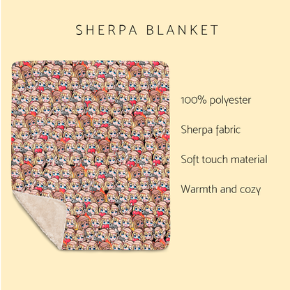 Amelia Watson Sherpa fleece blanket – soft cozy anime blanket for VTuber fans, Hololive Amelia Watson merch, warm throw blanket for gaming, streaming, bedroom, or couch, perfect gift for anime lovers and gamers, VTuber blanket for Hololive fans, anime bedroom decor, kawaii gamer gift, streamer room aesthetic