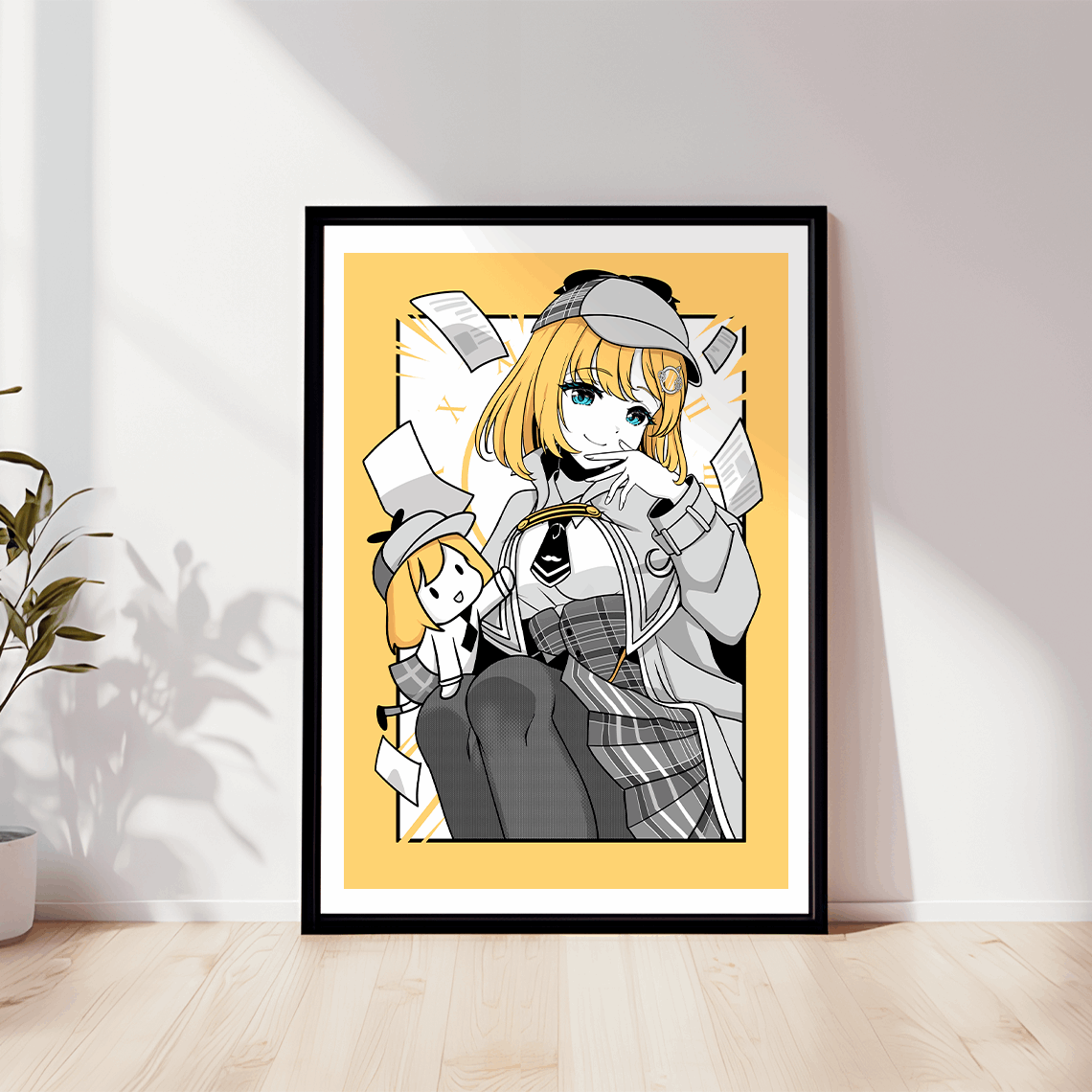 Amelia Watson Wall Art Amelia Watson Poster Hololive Myth Merch Vtubers Gift Hololive Wall Decor Amelia Watson Merch Anime Wall Art Canvas