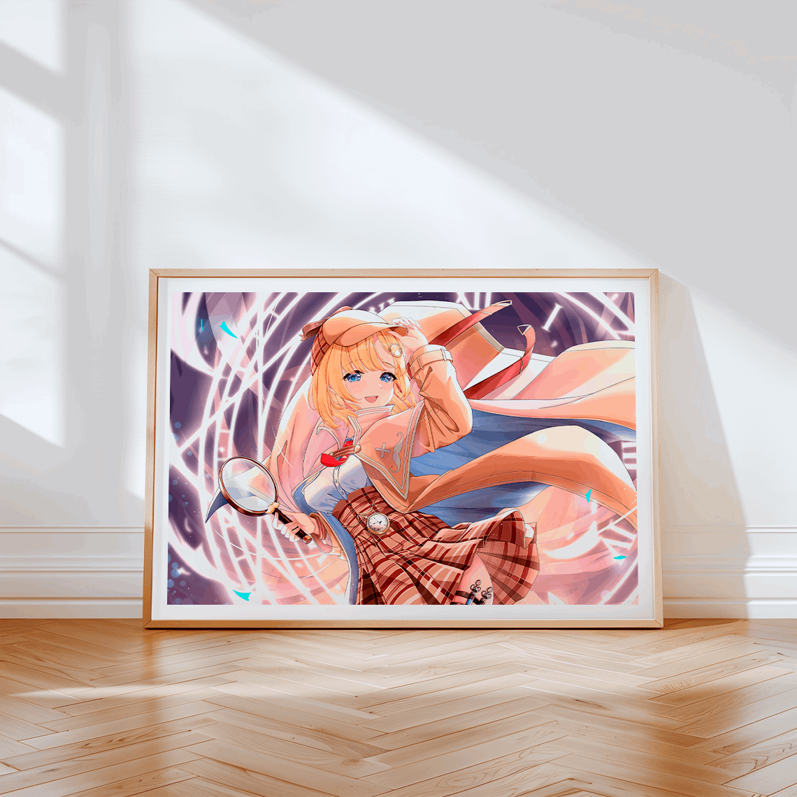 Amelia Watson Wall Art Amelia Watson Poster Hololive Myth Merch Vtubers Gift Hololive Wall Decor Amelia Watson Merch Anime Wall Art Canvas