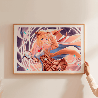 Amelia Watson Wall Art Amelia Watson Poster Hololive Myth Merch Vtubers Gift Hololive Wall Decor Amelia Watson Merch Anime Wall Art Canvas