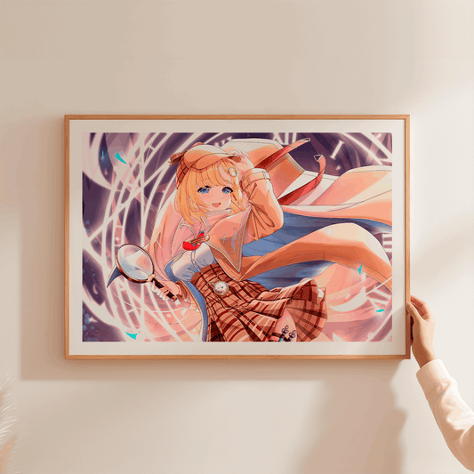 Amelia Watson Wall Art Amelia Watson Poster Hololive Myth Merch Vtubers Gift Hololive Wall Decor Amelia Watson Merch Anime Wall Art Canvas