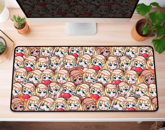 Amelia Watson Deskmat Vtubers Mousepad XL XXL Gaming Desk Mat Gift for Gamers Waifu Large Playmat Hololive Merch Amelia Watson Mousepad