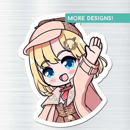 Amelia Watson Fridge Magnet Die Cut Vtuber Magnets 3″ × 3″ Vtuber Merch Hololive Merch Amelia Watson Fan Vtuber Fan Vtuber Magnet