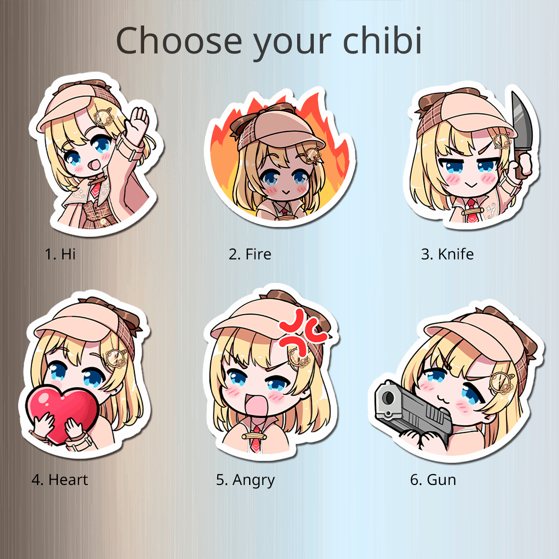 Amelia Watson Fridge Magnet Die Cut Vtuber Magnets 3″ × 3″ Vtuber Merch Hololive Merch Amelia Watson Fan Vtuber Fan Vtuber Magnet