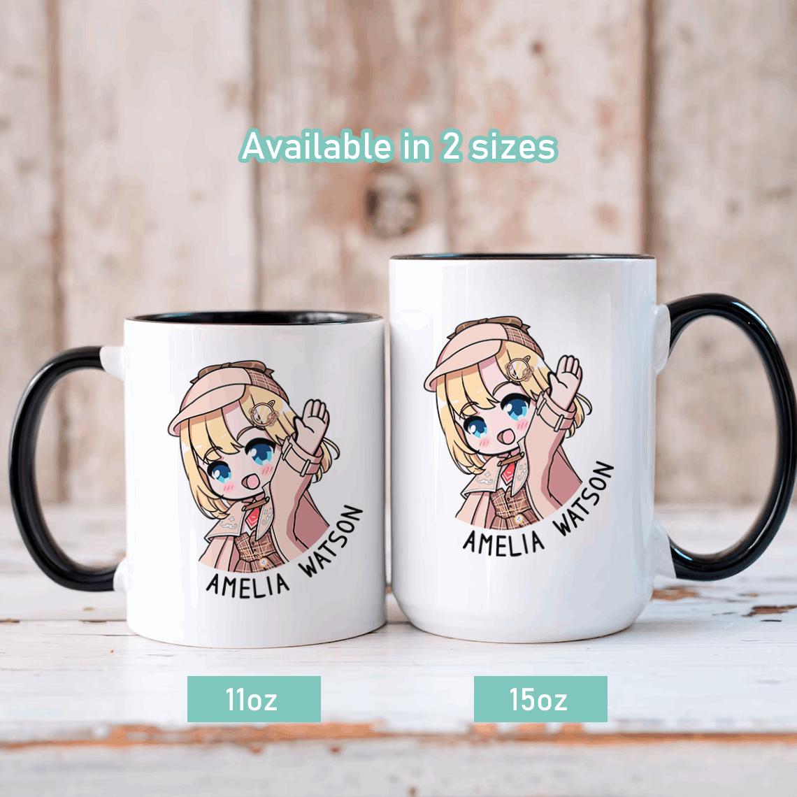 Amelia Watson Mug Vtuber Coffee Mug Hololive Coffee Cup Hololive Myth Mug Amelia Watson Merch Hololive Fan Vtuber Merch Vtuber Fan