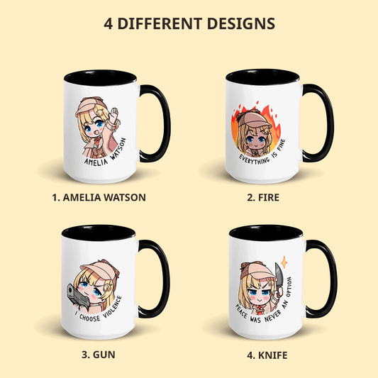 Amelia Watson Mug Vtuber Coffee Mug Hololive Coffee Cup Hololive Myth Mug Amelia Watson Merch Hololive Fan Vtuber Merch Vtuber Fan
