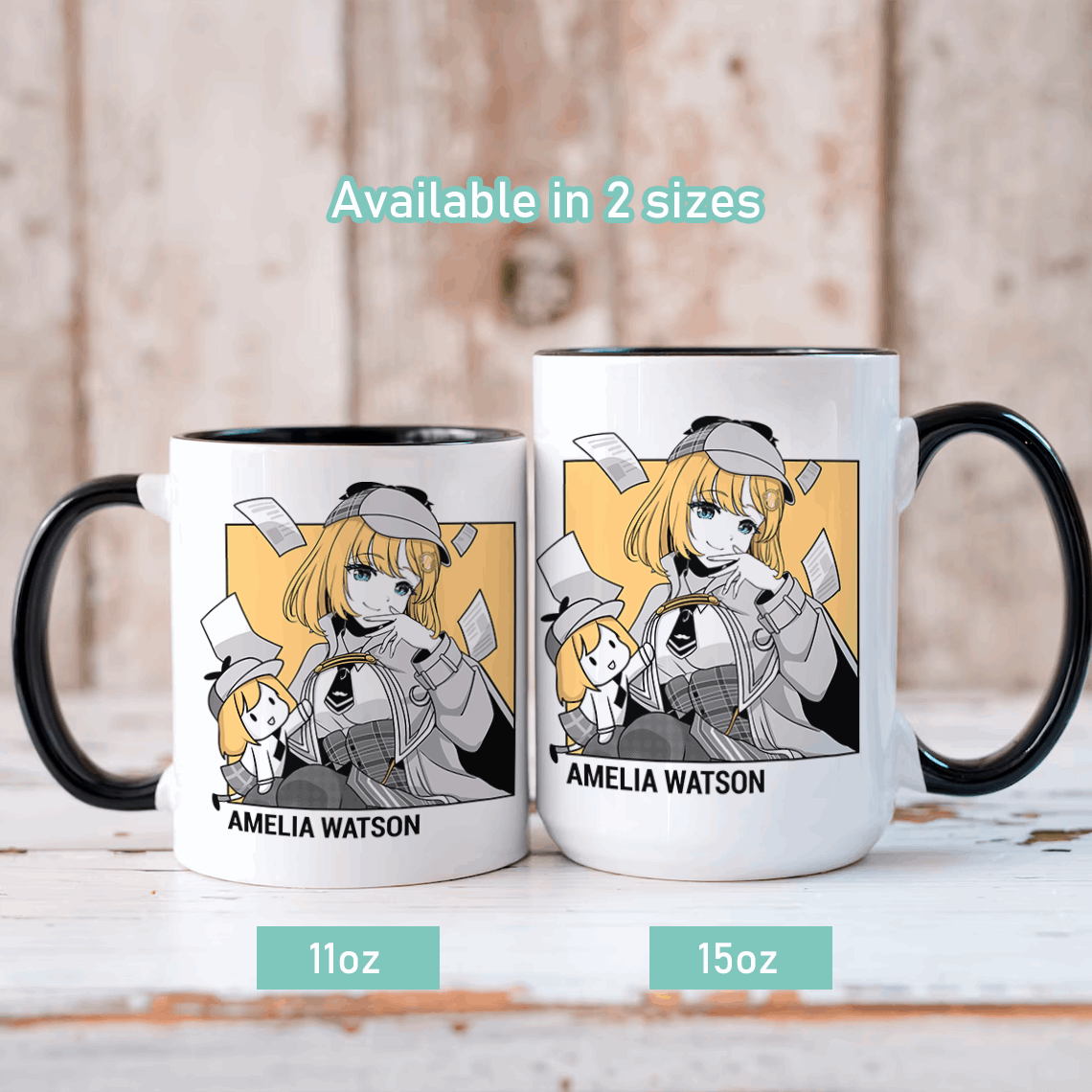 Amelia Watson Mug Vtuber Coffee Mug Hololive Coffee Cup Hololive Myth Mug Amelia Watson Merch Hololive Fan Vtuber Merch Vtuber Fan