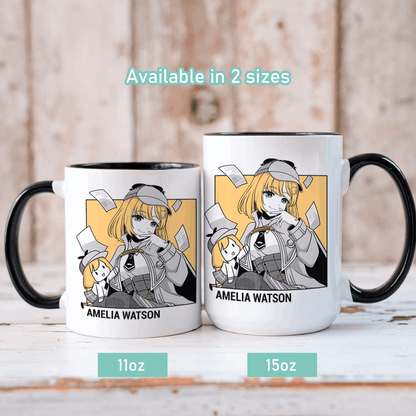 Amelia Watson Mug Vtuber Coffee Mug Hololive Coffee Cup Hololive Myth Mug Amelia Watson Merch Hololive Fan Vtuber Merch Vtuber Fan