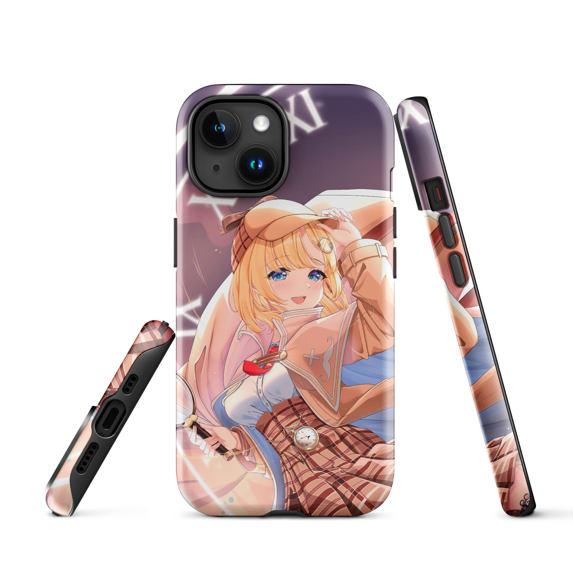 Amelia Watson Phone Case Vtuber Phone Case Hololive Merch Iphone Case Samsung Case Gift For Vtuber Fan Hololive Fan Kawaii Phone Case
