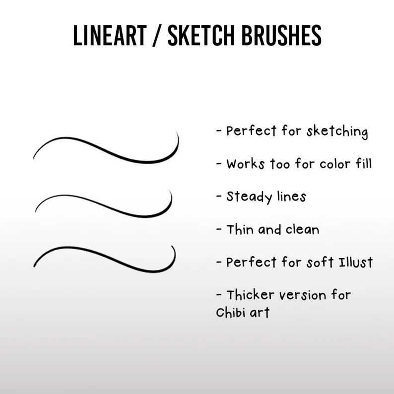 Brush Pack Paint Tool SAI, Anime Brush Set, Lineart and Color Brush Pack, Digital Drawing Brush Bundle, Character Sketch, Coloring Brushes